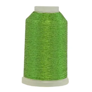 YLI Fine Metallic in Spring Green, 500yd Spool